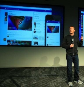 zuckerberg unveils facebook's redesigned news feed