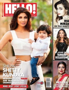 Shilpa Shetty on cover of ‘Hello’ with her son Viaan