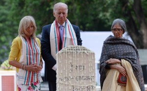 US Vice-President Joe Biden arrives India